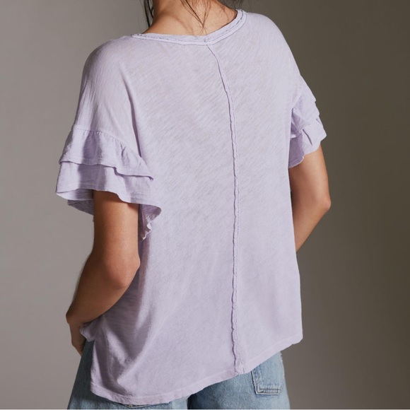 Anthropologie Pilcro Lavender Heritage Femme Tee - Picture 2 of 12